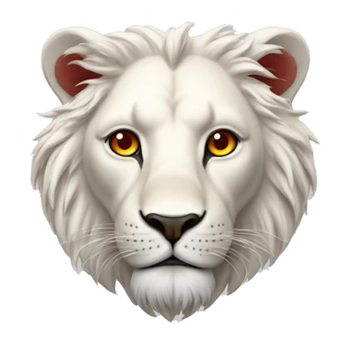 Lion blanc avec les yeux rouge sticker