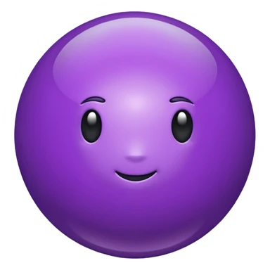 glossy violet sphere, cool purple depth sticker