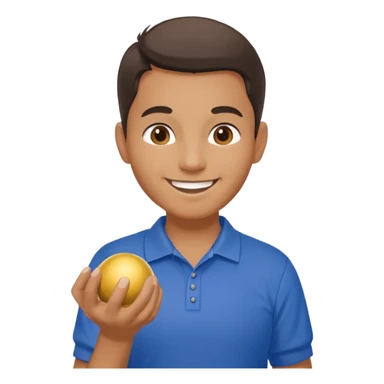 A pétanque player sticker