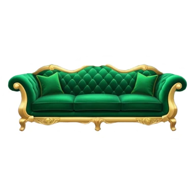 opulent emerald green sofa, Slytherin common room, grand fireplace, velvet textures, noble and fancy sticker