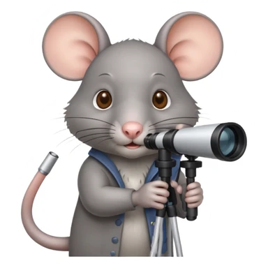 rat with telescope  sticker