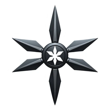 black shuriken sticker