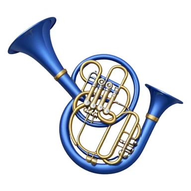 only blue french horn sticker