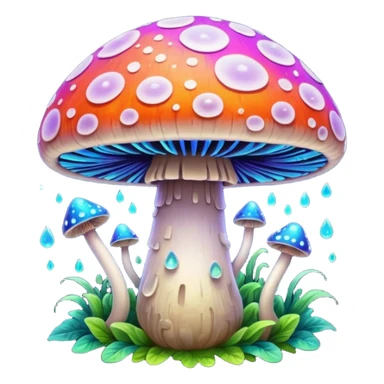 psychodelic mushroom sticker