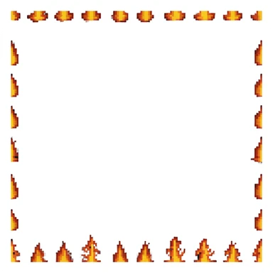 long horizontal fire flame sticker