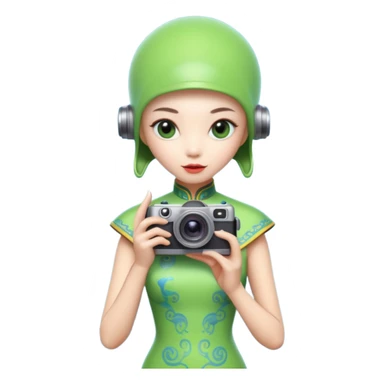 cheongsam ancient alien with camera sticker