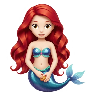 Ariel the mermaid made into a bratz doll sticker