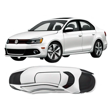 White Volkswagen Jetta gli 2013 sticker