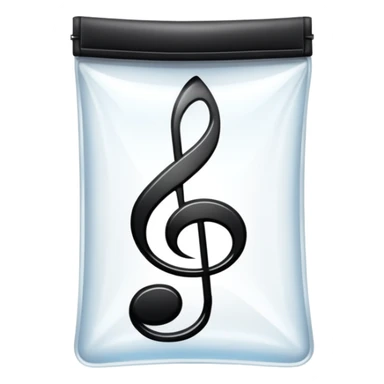 ziplock bag with a musical note inside sticker