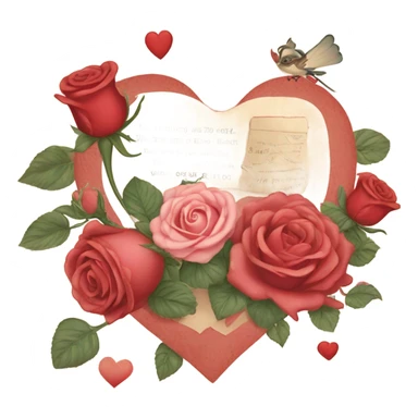 vintage valentine’s day card sticker