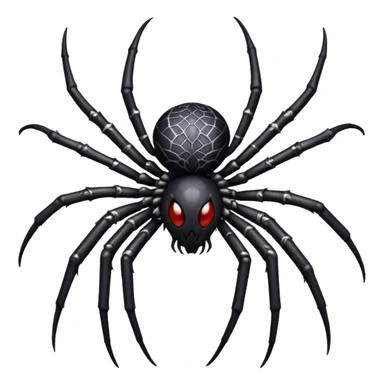 gothic spider, black and silver, mystical and ornate, no background sticker