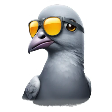 Pigeon with sun glasses sticker