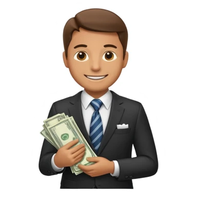 public official/politician/bureaucrat holding money sticker