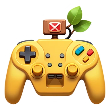 Clash of Clans aesthetic: Cinematic Playful Nintendo 64 Console Portrait Emoji, rendered in a 3D vector-style similar to standard emojis with minimal shading and bold, simplified shapes. A compact, distinct form with signature details, softly glowing with a nostalgic gaming charm. Simplified yet unmistakably iconic, highly detailed and consistent, glowing with a soft radiance and high shine. Stylized with a touch of retro gaming magic and a soft glowing outline, capturing the essence of a beloved gaming relic with a friendly, playful manner! sticker