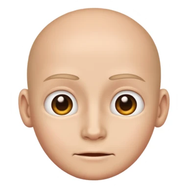 Human emoji with *NO* eyebrows staring into your soul  sticker