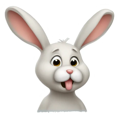 rabbit blowing his nose sticker