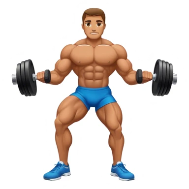 side-view bodybuilder dumbbell lunges sticker