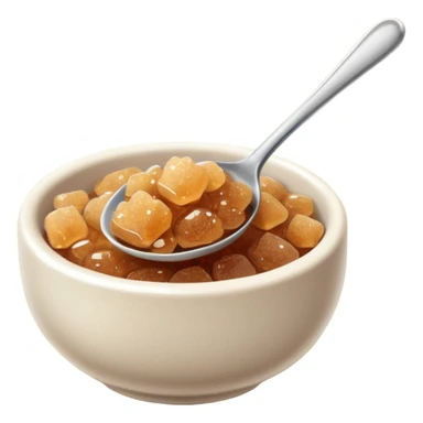 a spoonful of brown sugar, focus on the spoon and sugar, no text sticker