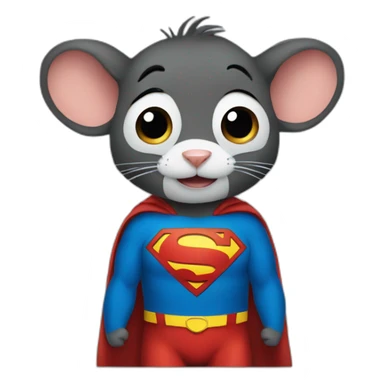 Superman as a rat sticker