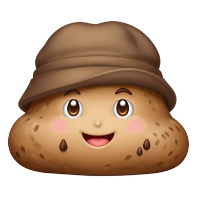 Poop wearing hat sticker