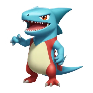Sharpedo-Charmeleon-Gible-Larvitar-Fakémon Full Body sticker
