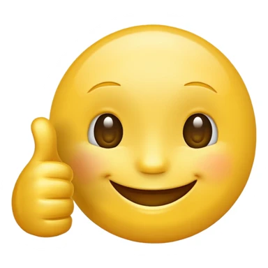 thumbs up emoji, clear and positive sticker