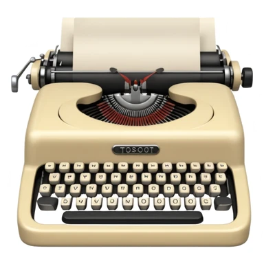 vintage creamy typewriter sticker
