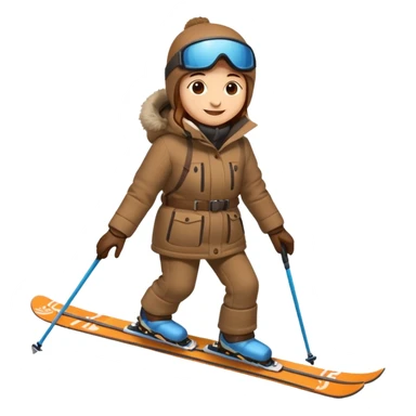 Un écureuil sur des skis sticker