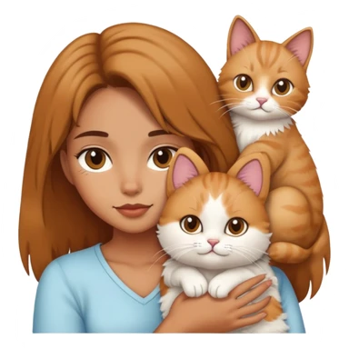 girl holding a cat sticker