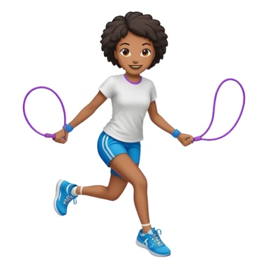 Black girl jumping rope sticker