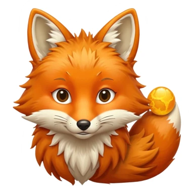 fox holding a sun ☀️🦊 sticker