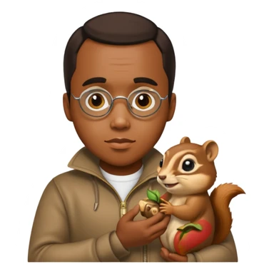 P Diddy hold a chipmunk sticker
