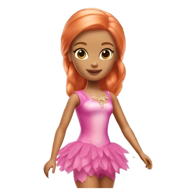 Attractive Barbie ginger fairy sticker
