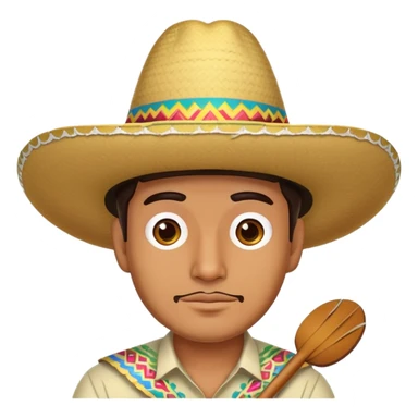 Man wearing a sombrero sticker