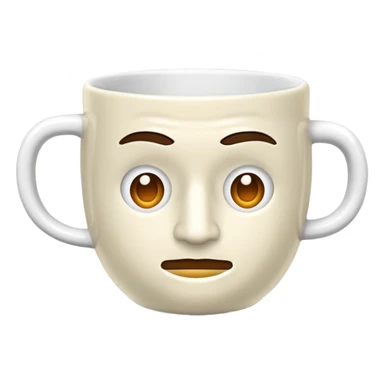 La cabeza de un hombre en una taza  sticker