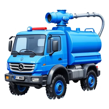 machine water cannon Mercedes-Benz Unimog in UK sticker