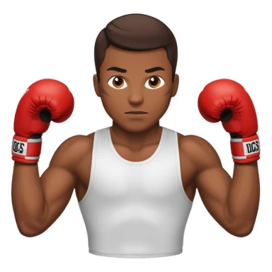 athlete in boxing gloves sticker