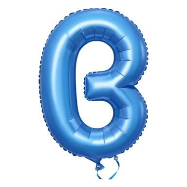 one balloon that has a shape of three (3) on the left side and another one that has a shape of a zero (0) on the right side. both of them have a blue color. i want it to have a birthday vibe sticker