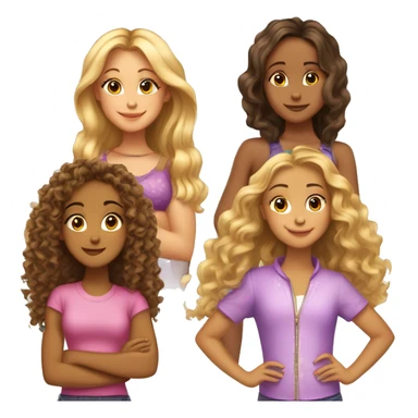 four girls that want to be the cheetah girls but one is 4yrs old, 2 are 16yrs old and the other is 23 sticker