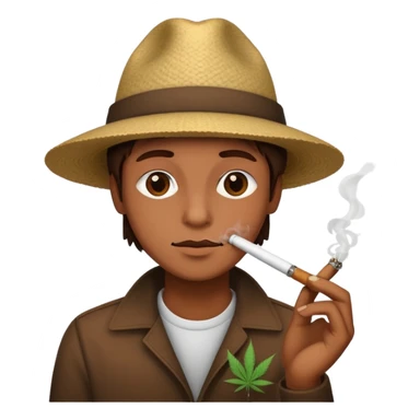 abestado fumando maconha sticker