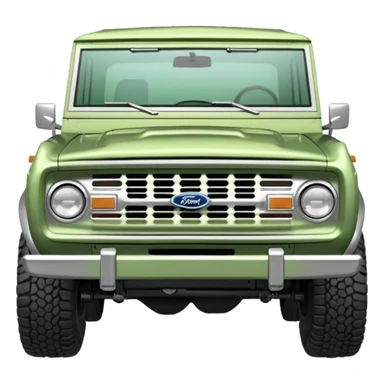 light green classic ford bronco sticker