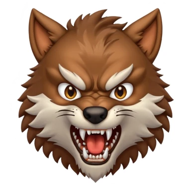 Werewolf – Furry wolf-man mid-roar sticker