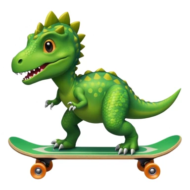 Dinosaur on a skateboard sticker