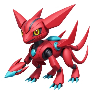 Heliolisk-Weavile-Cyclizar-Genesect-Pokémon, full body sticker