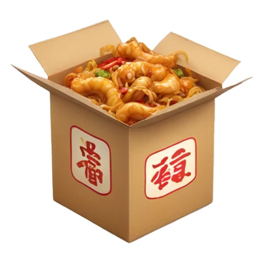 Chinese food in a box sticker