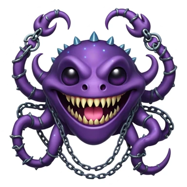 Voidborn Warlord – A six-eyed, four-armed cosmic beast wrapped in chains of collapsed stars, grinning with a mouth that stretches into infinity sticker