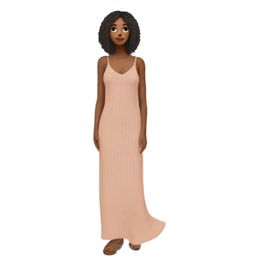 Knit maxi slip dress sticker