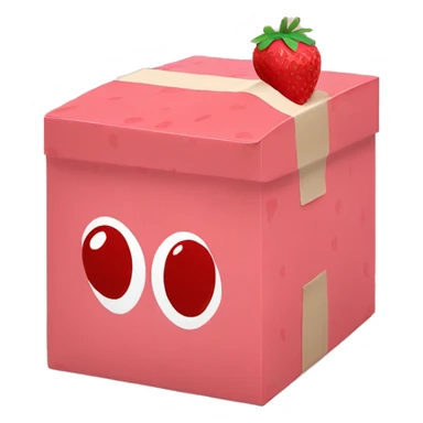 Strawberry whey protein box sticker