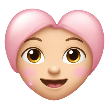 Baby pink heart with sparkles sticker