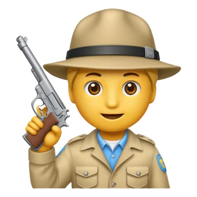 As un emoji blanco con una gorra y una garrafón un pistola y que tenga acepto gánster sticker